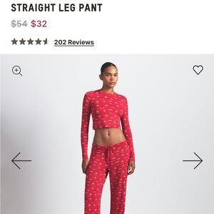 Skims Christmas pajama pants small